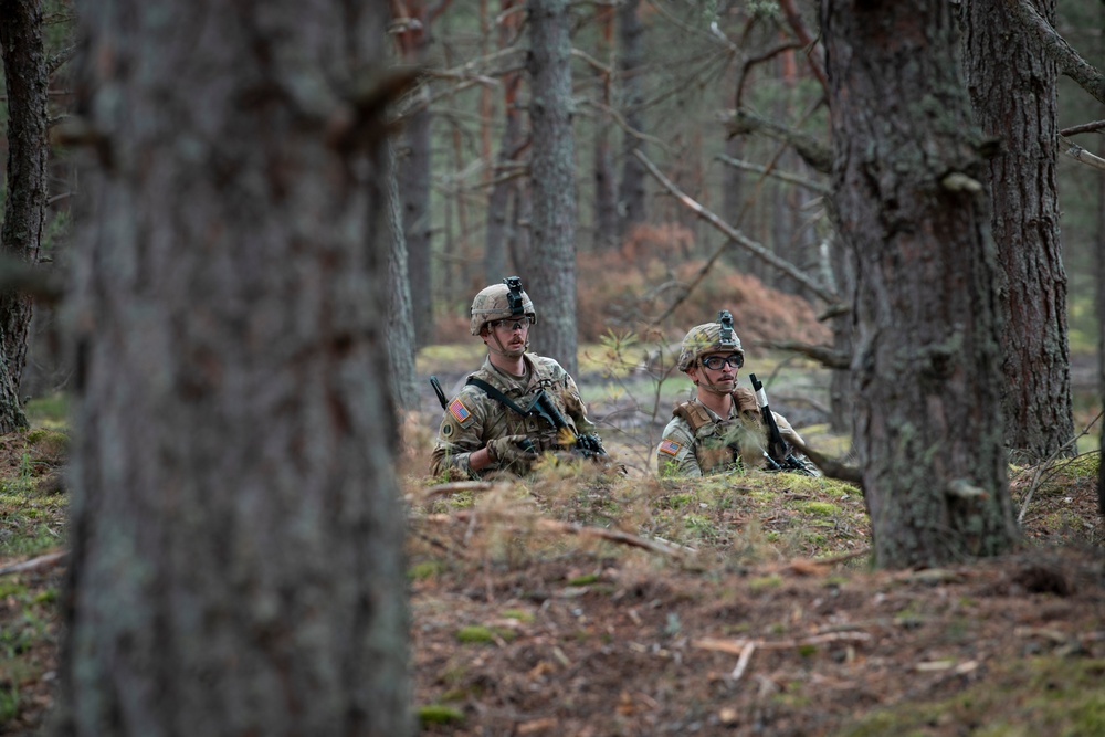 Michigan National Guard Infantry conduct training maneuvers in Latvia