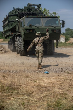 U.S. and Romanian soldiers Conduct Wet Gap Crossing during Saber Guardian 25 [Image 1 of 12]