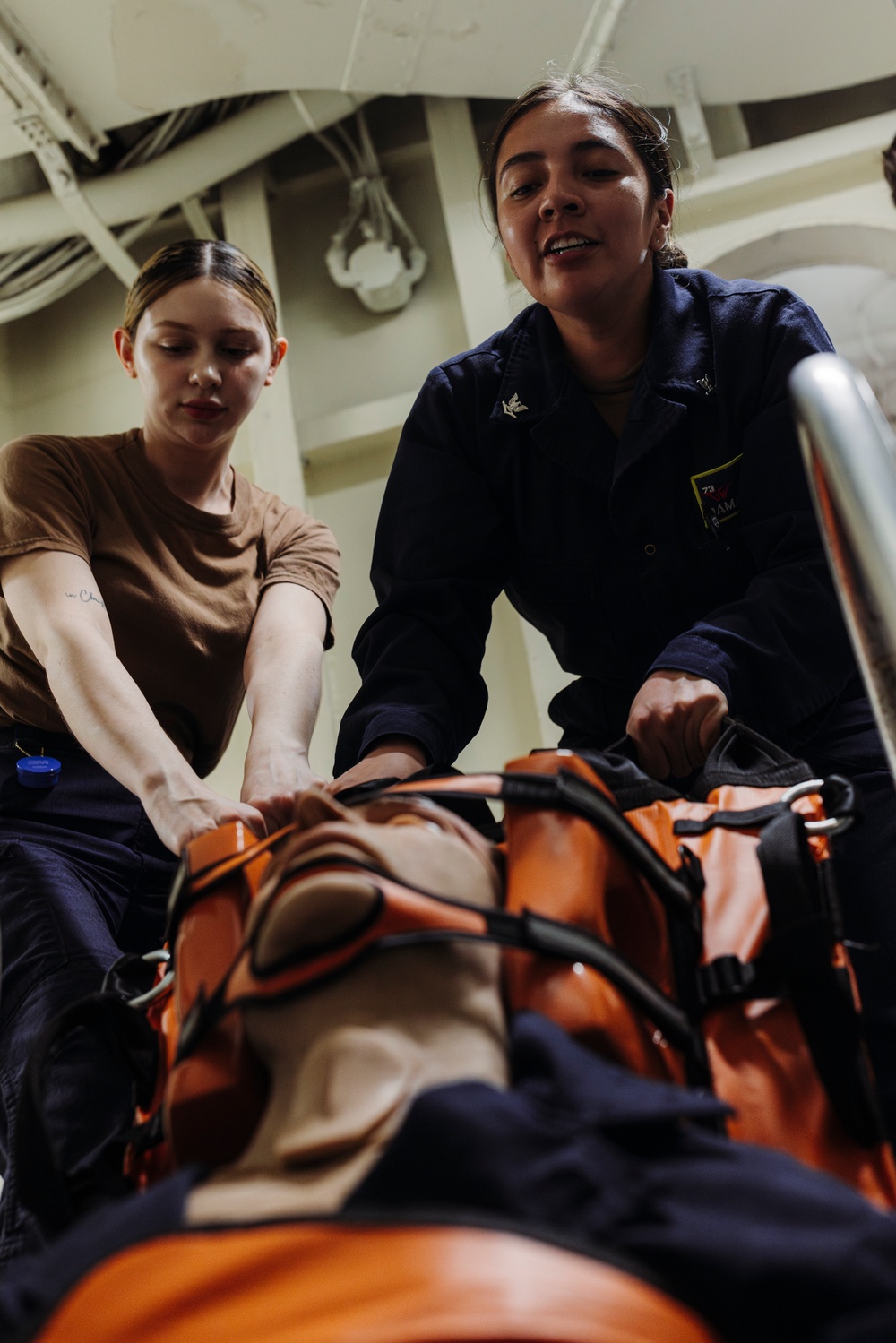 George Washington Conducts Stretcher Bearer Training