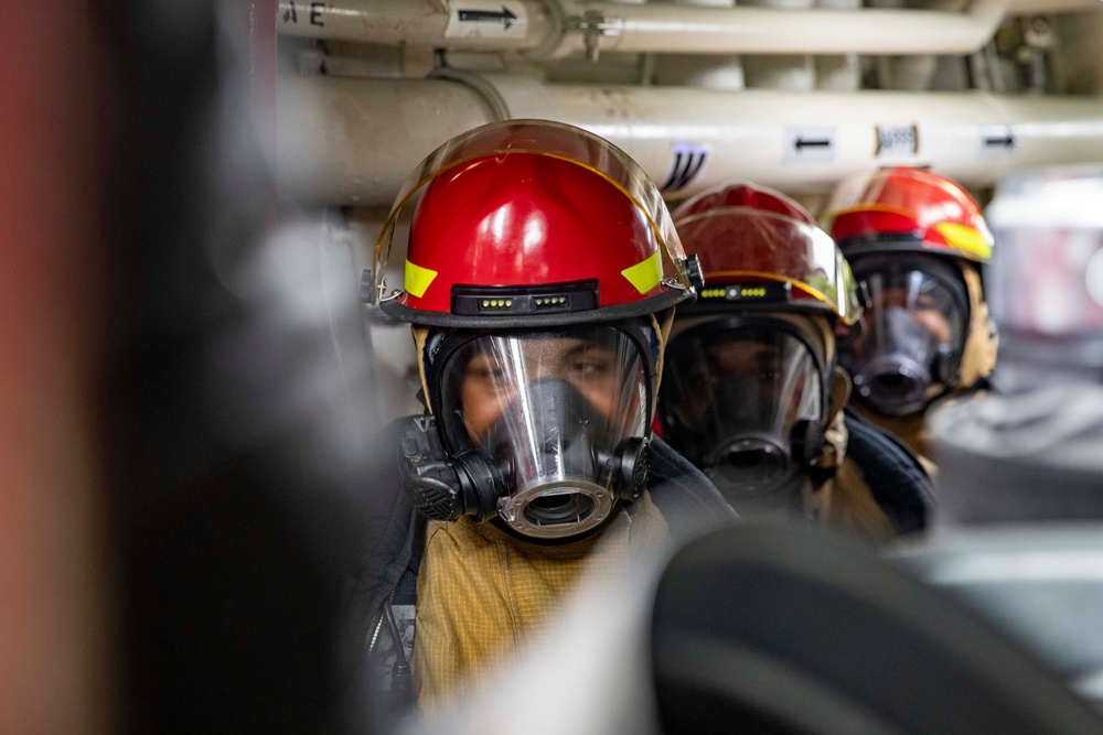 USS Preble Conducts Damage Control Condition Two Drill