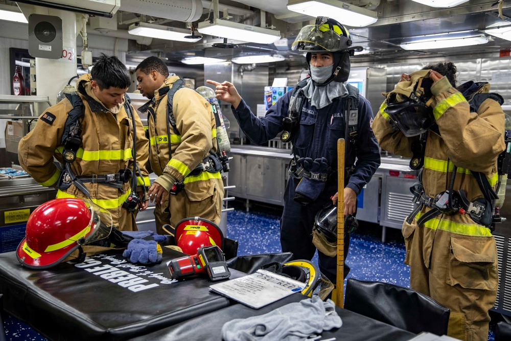 USS Preble Conducts Damage Control Condition Two Drill