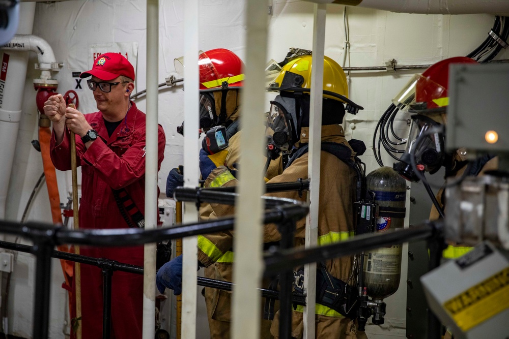 USS Preble Conducts Damage Control Condition Two Drill