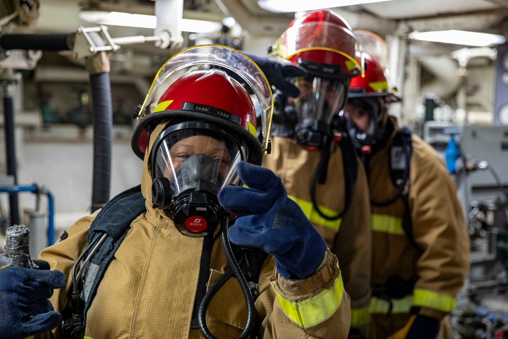 USS Preble Conducts Damage Control Condition Two Drill