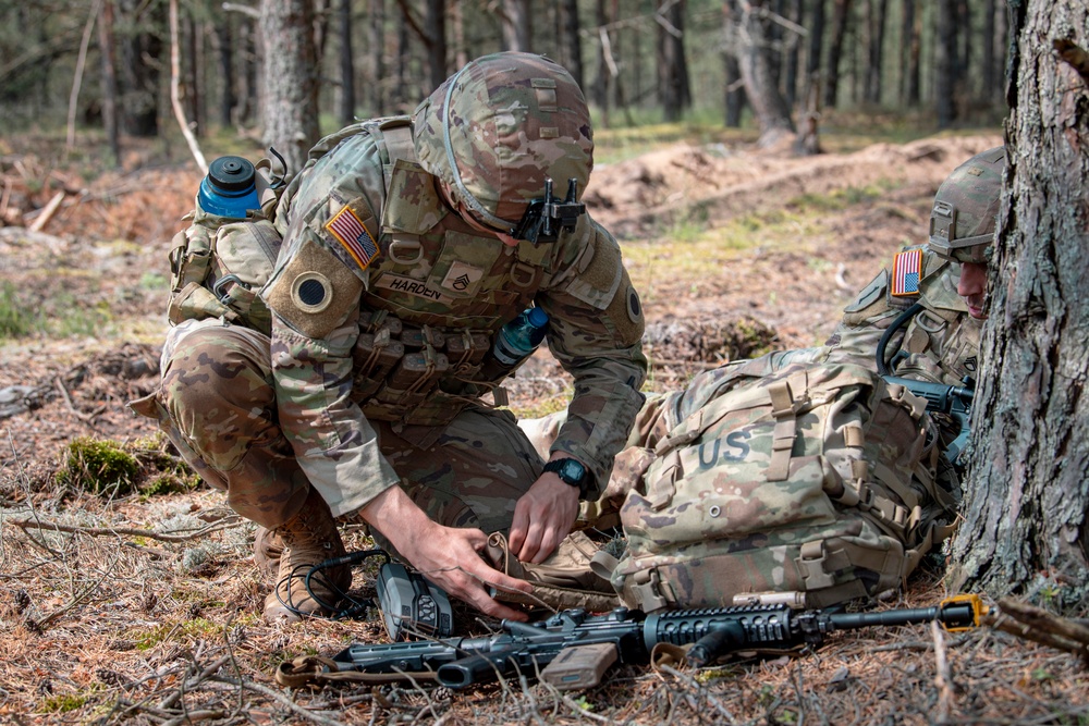 Michigan National Guard Infantry conduct training maneuvers in Latvia