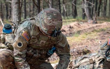 Michigan National Guard Infantry conduct training maneuvers in Latvia