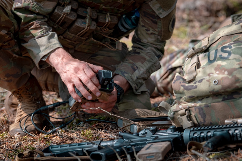 Michigan National Guard Infantry conduct training maneuvers in Latvia