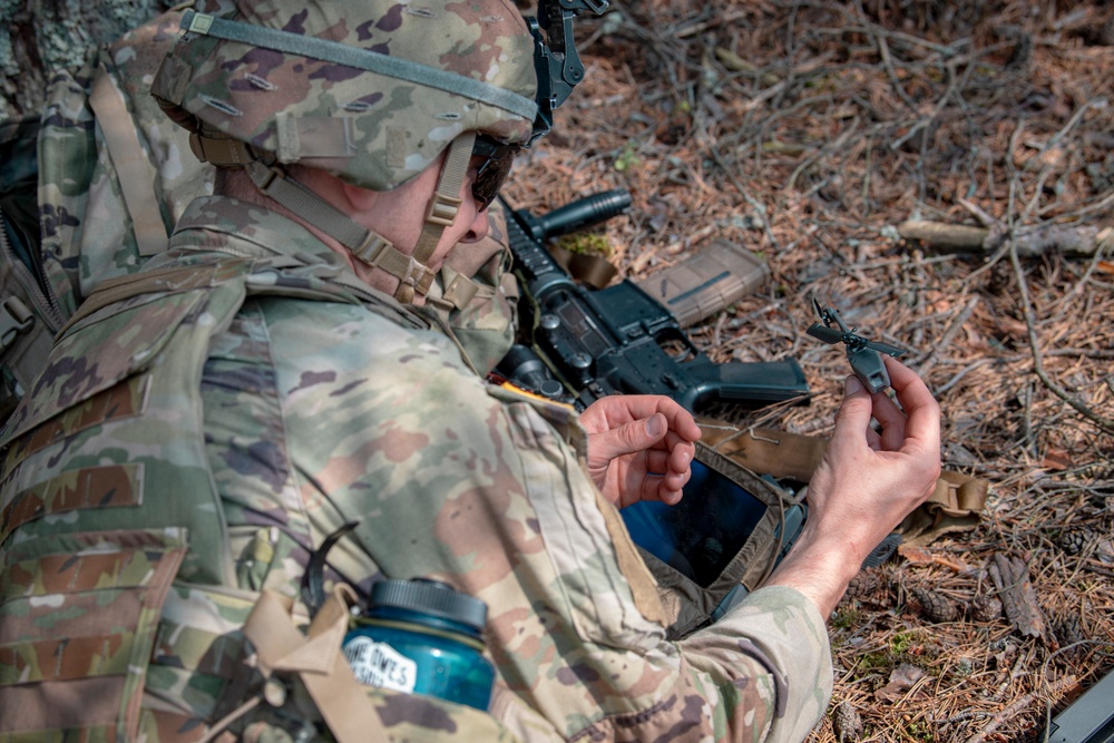 Michigan National Guard Infantry conduct training maneuvers in Latvia