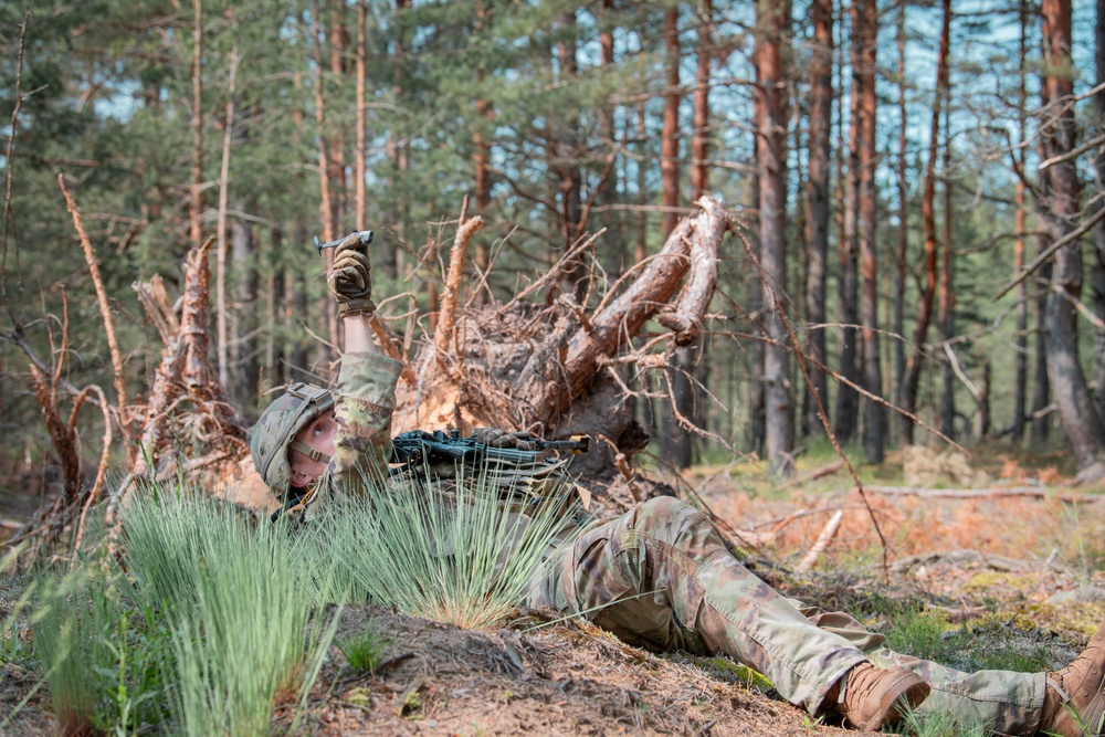 Michigan National Guard Infantry conduct training maneuvers in Latvia