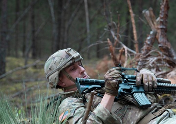 Michigan National Guard Infantry conduct training maneuvers in Latvia