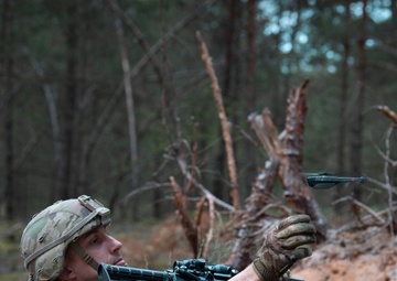 Michigan National Guard Infantry conduct training maneuvers in Latvia