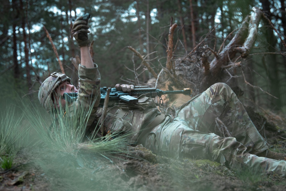 Michigan National Guard Infantry conduct training maneuvers in Latvia
