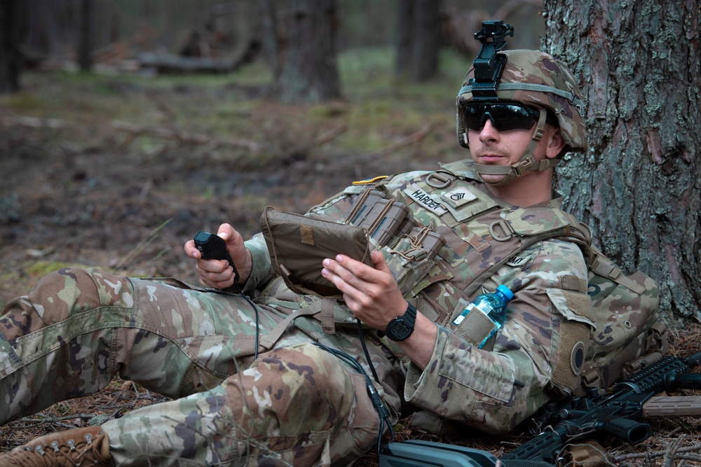 Michigan National Guard Infantry conduct training maneuvers in Latvia