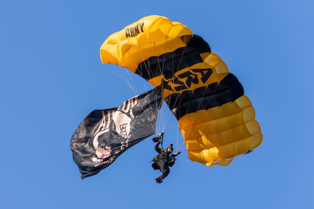 U.S. Army Parachute Team jumps for Army 250 at Twilight Tattoo