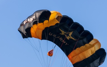U.S. Army Parachute Team jumps for Army 250 at Twilight Tattoo