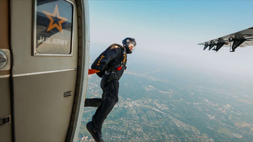 U.S. Army Parachute Team jumps for Army 250