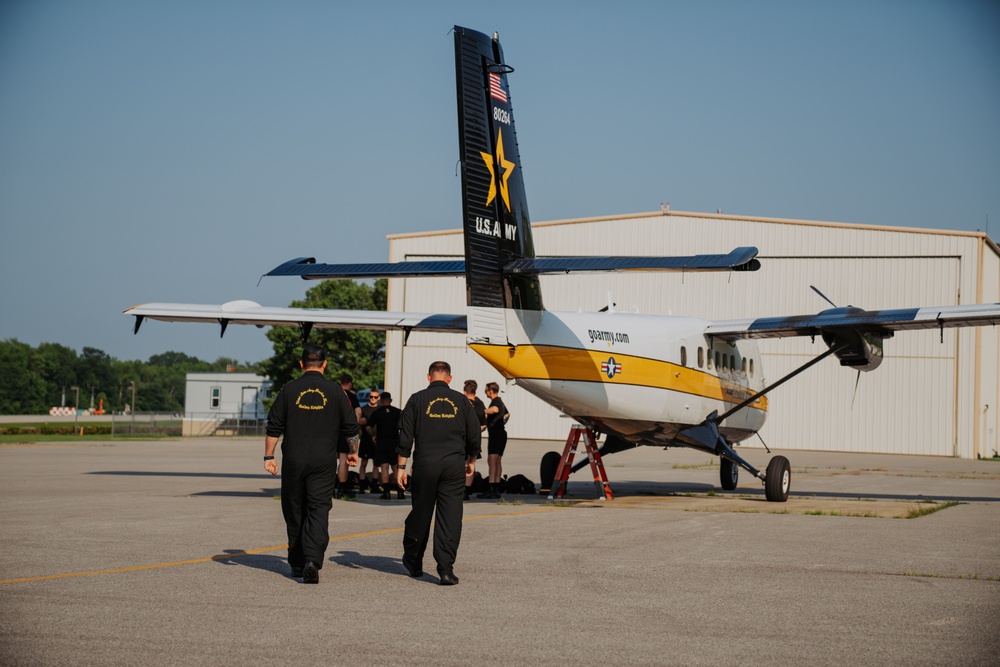 U.S. Army Parachute Team jumps for Army 250