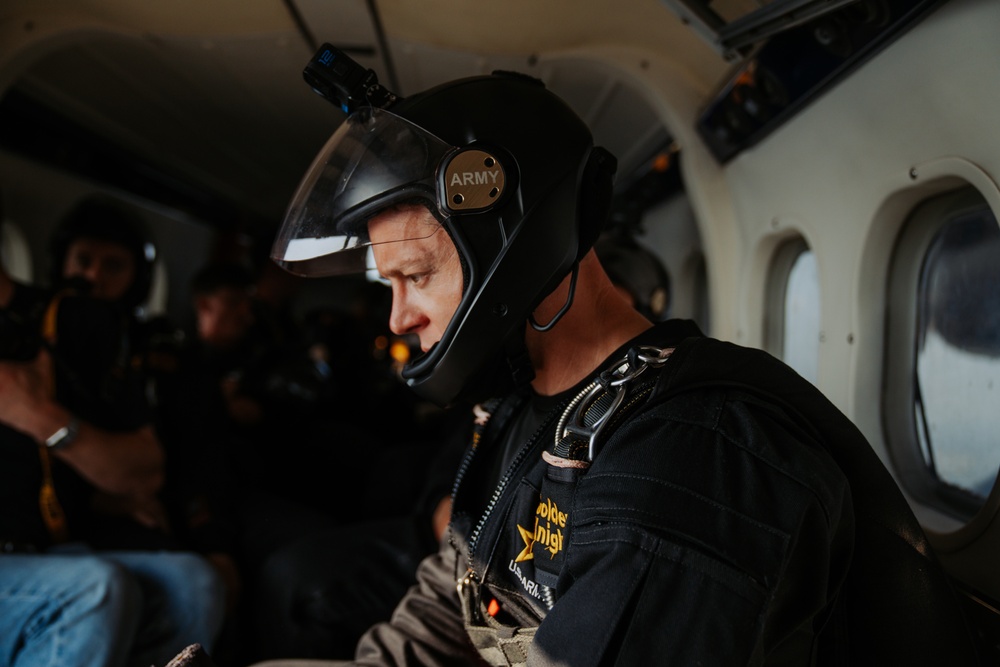 U.S. Army Parachute Team jumps for Army 250
