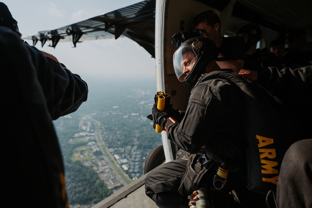U.S. Army Parachute Team jumps for Army 250