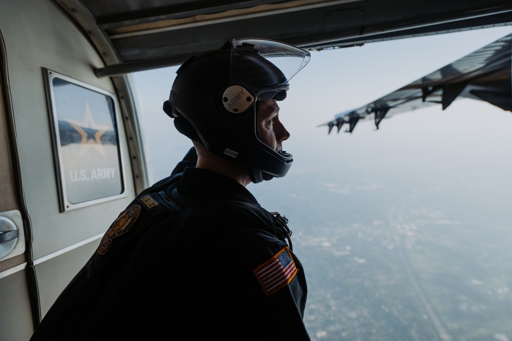 U.S. Army Parachute Team jumps for Army 250