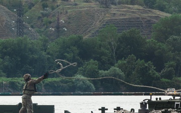 7th Engineer Brigade Conducts Wet Gap Crossing In Romania