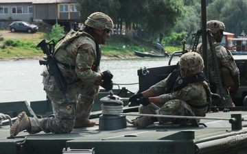 7th Engineer Brigade Conducts Wet Gap Crossing In Romania