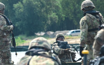 7th Engineer Brigade Conducts Wet Gap Crossing In Romania