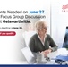 Provide Feedback for Clinical Practice Guidelines in Joint DOD, VA Patient Focus Groups: Osteoarthritis on June 27