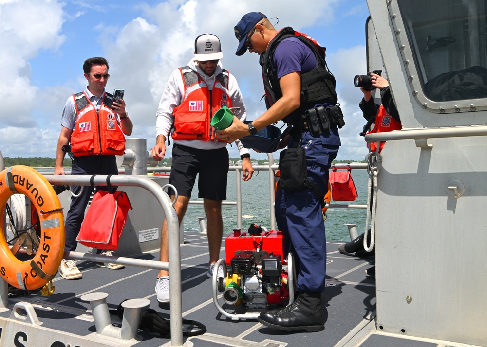 Coast Guard Station Wrighstville Beach hosts NASCAR drive Chase Elliott