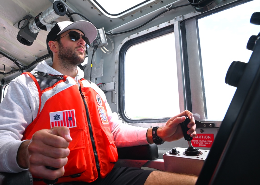 Coast Guard Station Wrighstville Beach hosts NASCAR drive Chase Elliott