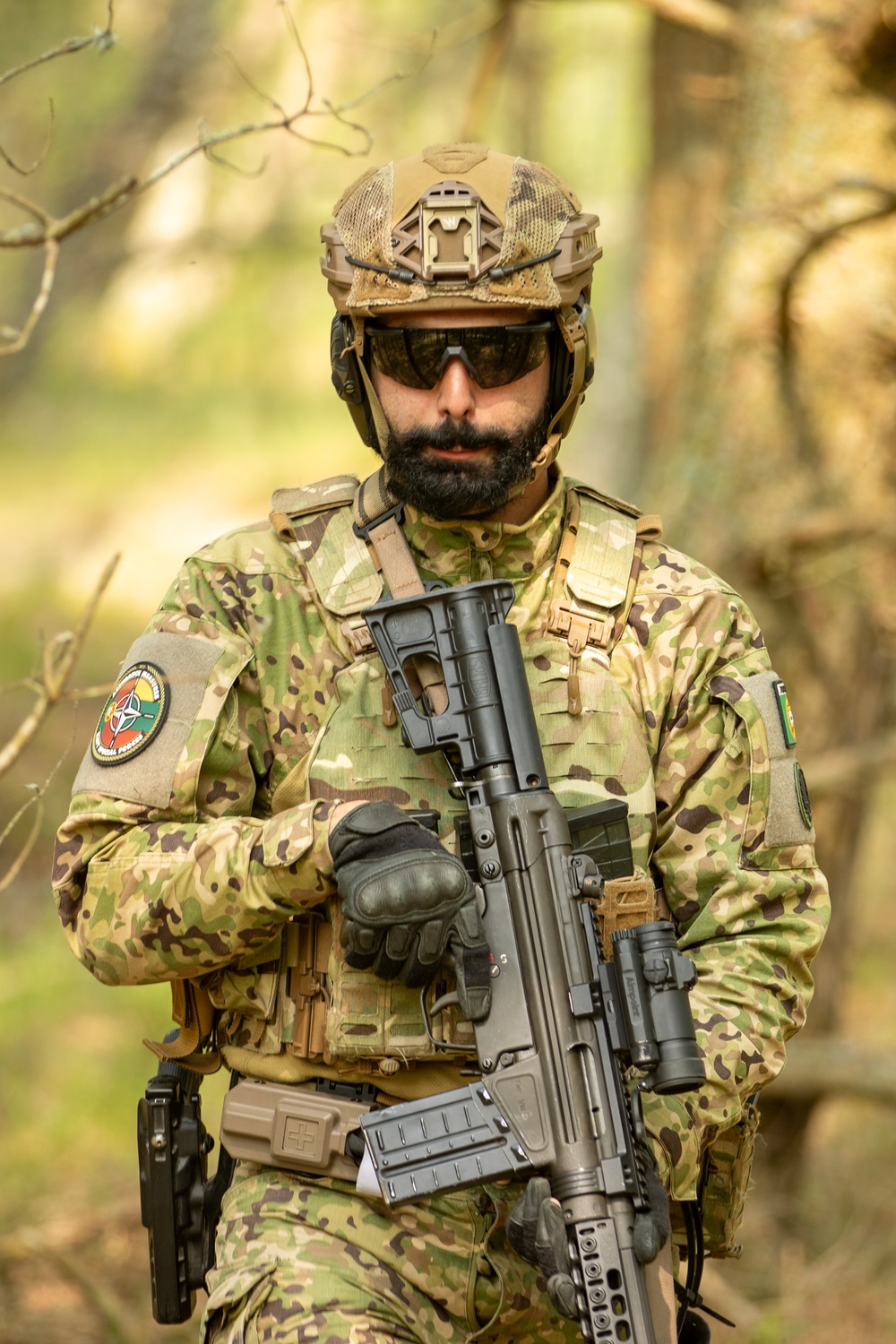 U.S. Marine 2nd LAR and Portuguese Service Members Conduct Integrated Patrol