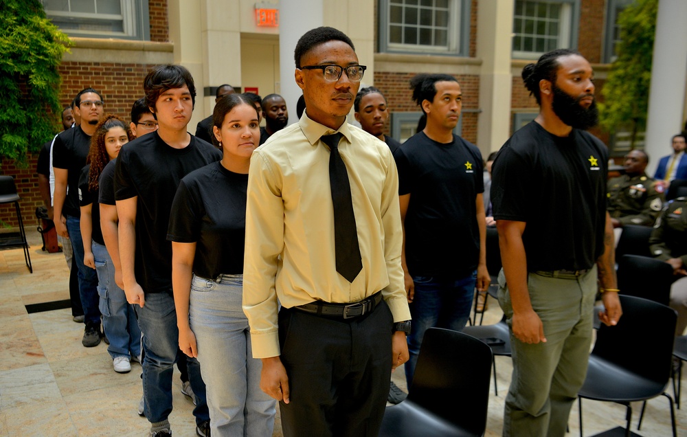 NYCRB Future Soldiers take oath during Army Birthday 250th reception