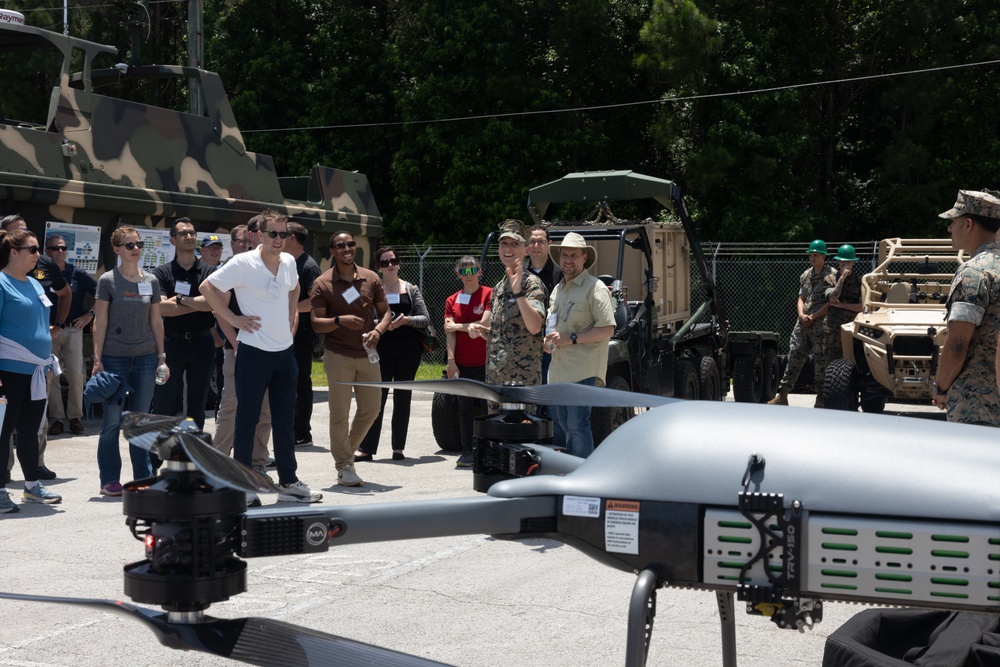 Defense Science Study Group Visits Combat Logistics Battalion 8, Innovation Campus