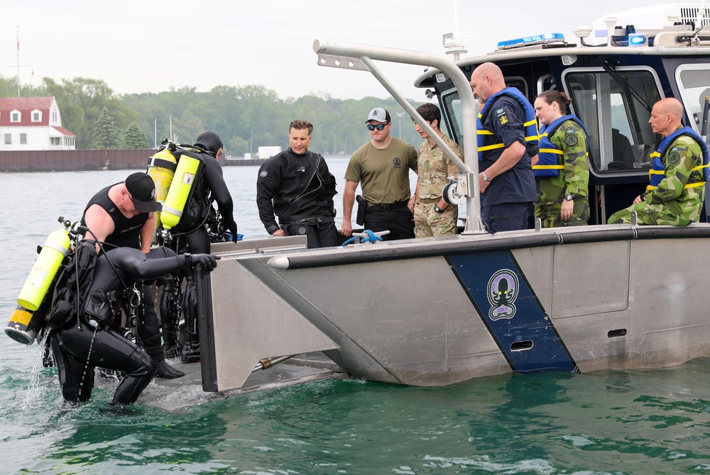 Swedish officers observe New York Naval Militia multi-agency exercise Empire Challenge
