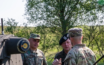 Maj. Gen. Maciej Jablonski and Brig. Gen. Daniel Condruz visit 12th CAB during Saber Guardian 25
