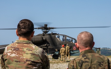 Maj. Gen. Maciej Jablonski and Brig. Gen. Daniel Condruz visit 12th CAB during Saber Guardian 25