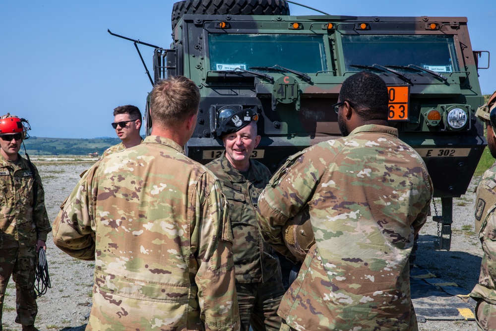 Maj. Gen. Maciej Jablonski and Brig. Gen. Daniel Condruz visit 12th CAB during Saber Guardian 25