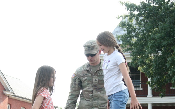 Engineers from the 412th Theater Engineer Command provide equipment displays at the Twilight Tattoo