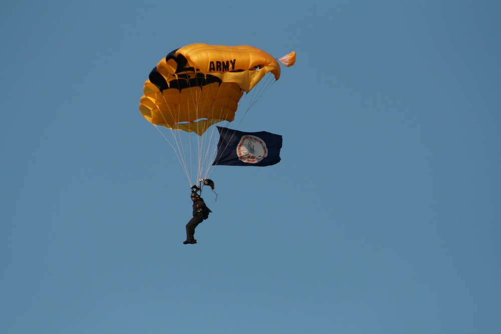 Engineers from the 412th Theater Engineer Command provide equipment displays at the Twilight Tattoo