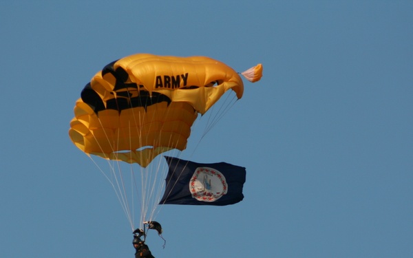 Engineers from the 412th Theater Engineer Command provide equipment displays at the Twilight Tattoo