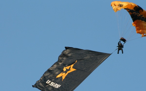Engineers from the 412th Theater Engineer Command provide equipment displays at the Twilight Tattoo