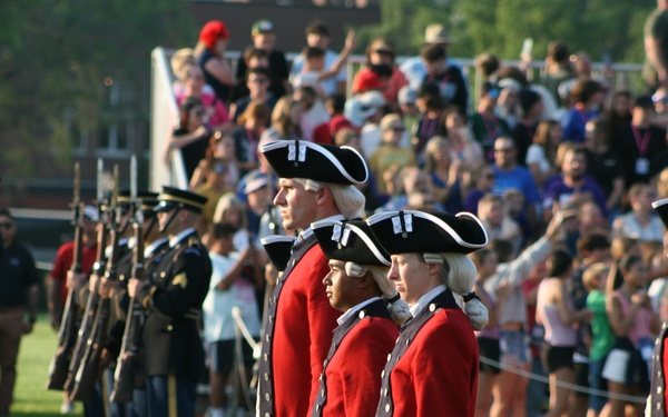 Engineers from the 412th Theater Engineer Command provide equipment displays at the Twilight Tattoo