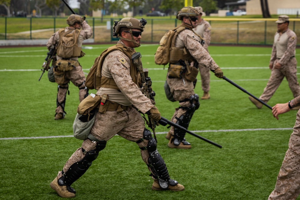 U.S. Marines rehearse nonlethal tactics to support Task Force 51