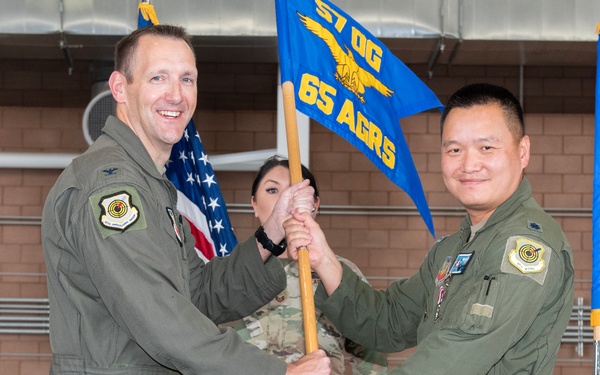 65th Aggressor Squadron transfers command in time-honored ceremony
