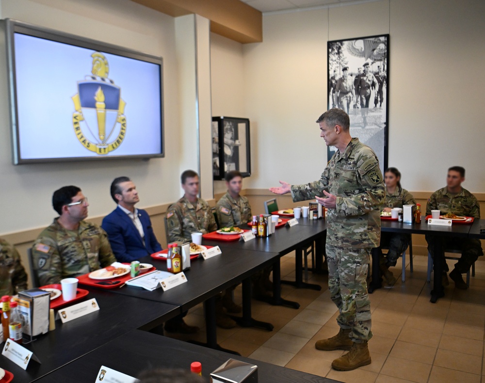 Secretary of Defense Pete Hegseth Visits U.S. Army JFK Special Warfare Center and School
