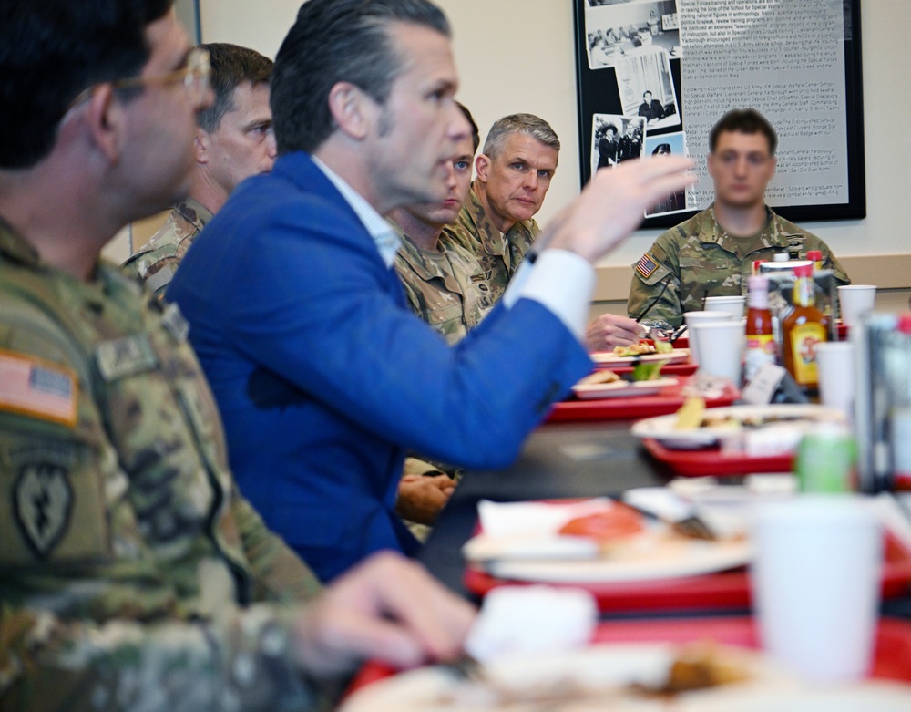 Secretary of Defense Pete Hegseth Visits U.S. Army JFK Special Warfare Center and School