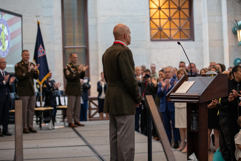 Governor swears in Woodruff as 84th Ohio adjutant general, appoints Harris Department of Veterans Services director