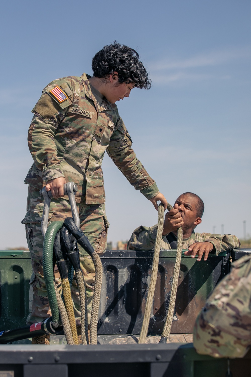 HHC 158th CSSB and B Co. 2-285th Aviation Regiment Conduct Sling Load Training