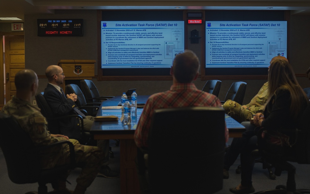 U.S. Senator John Barrasso (R-Wyo.) representatives visit F.E. Warren Air Force Base