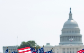 Static Display in National Mall in Preparation for the Army 250th Birthday Parade