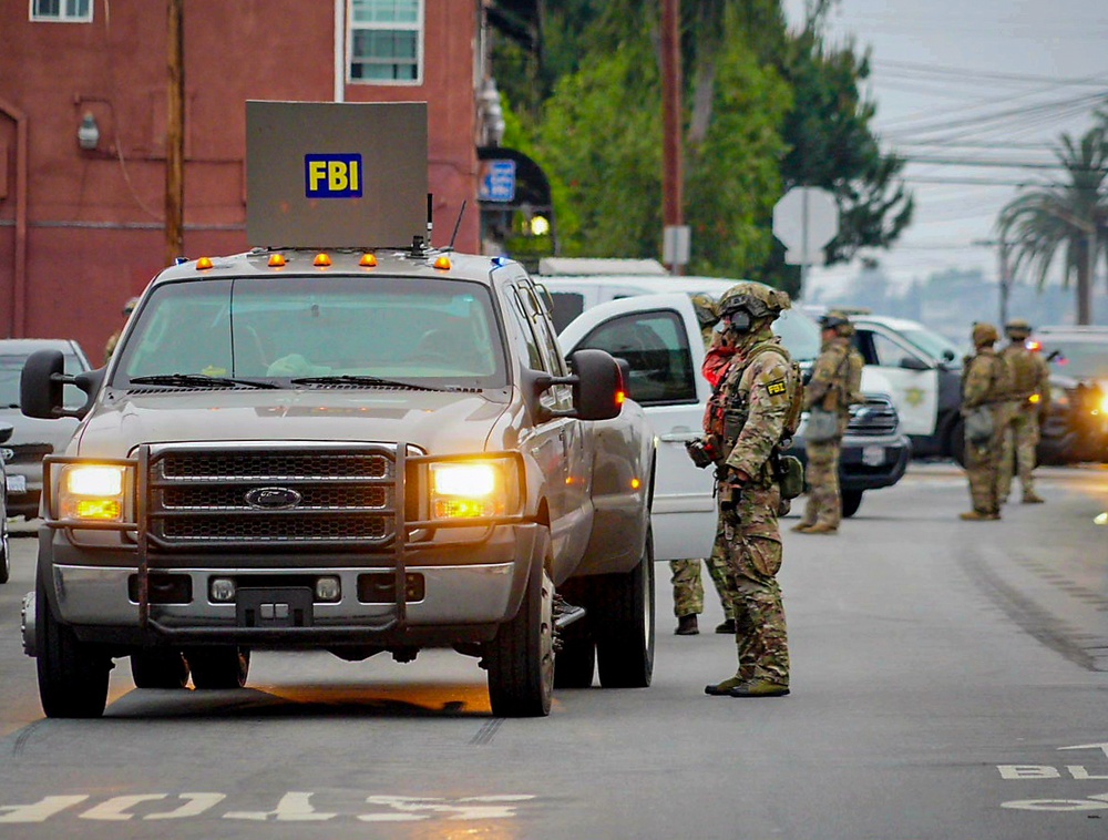 Soldiers provide protection for federal law enforcement in the greater Los Angeles area&amp;#xA;